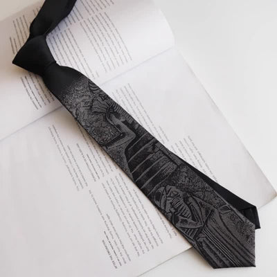 Men's Black Hammurabi's Code Necktie