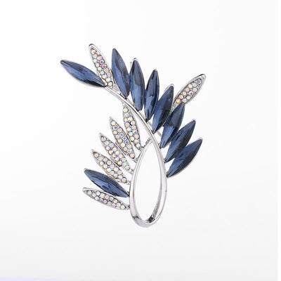 Women's Olive Branch Crystal Brooch