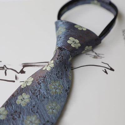 Men's Garden Motif Embroidery Necktie