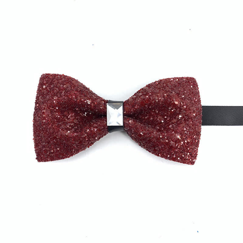 Men's Shiny Sequins Fancy Bow Tie