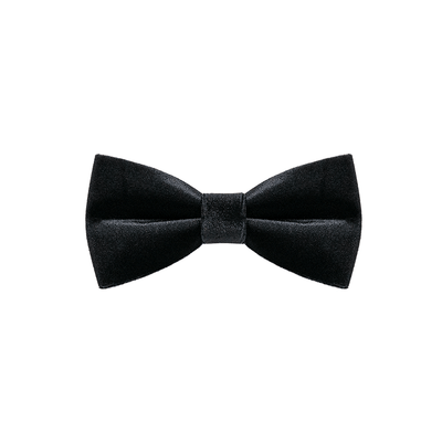 Men's Obsidian Black Solid Color Velvet Bow Tie