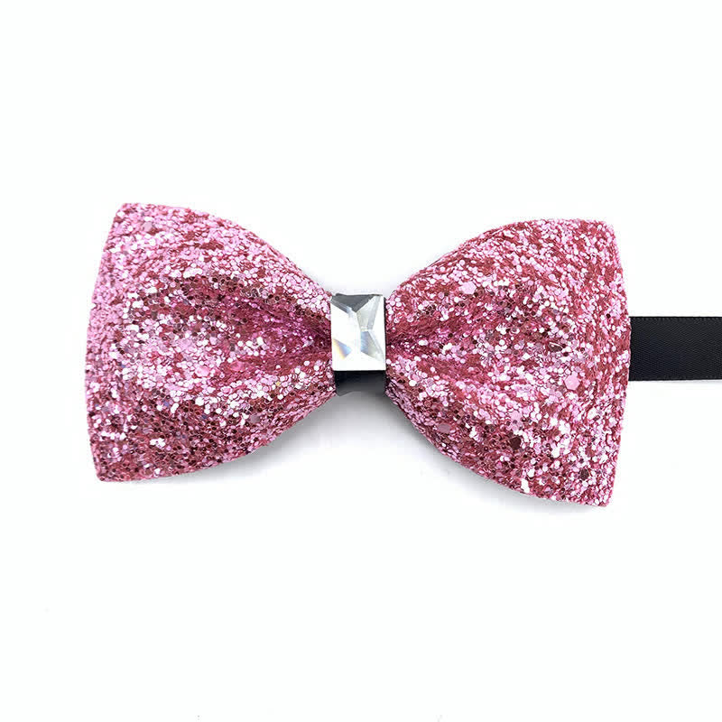 Men's Shiny Sequins Fancy Bow Tie