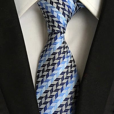 Men's Broken Fish Bone Striped Necktie