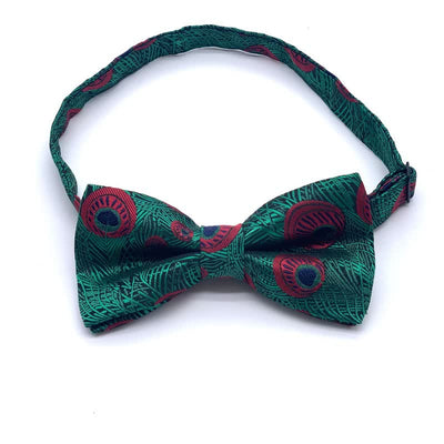 Men's Peacock Feather Pattern Bow Tie