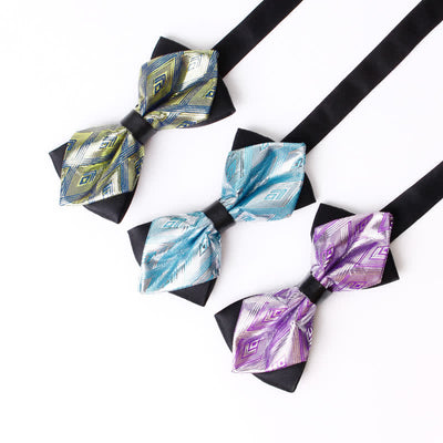 Men's Fancy Modern Diamond Pointy Bow Tie