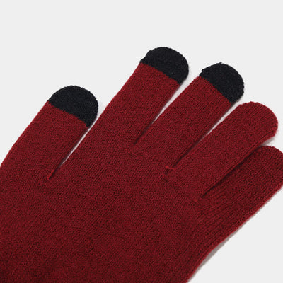 3Pcs Unisex Thickened Twill Knit Hat Scarf Gloves Set