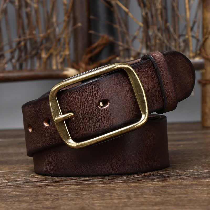 Men's Chic Distressed Cracked Leather Belt