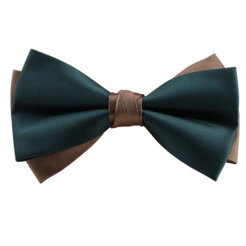 Men's Asymmetrical Two Tone Bow Tie