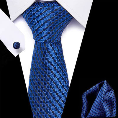 3Pcs Men's Oval Dots Necktie Set