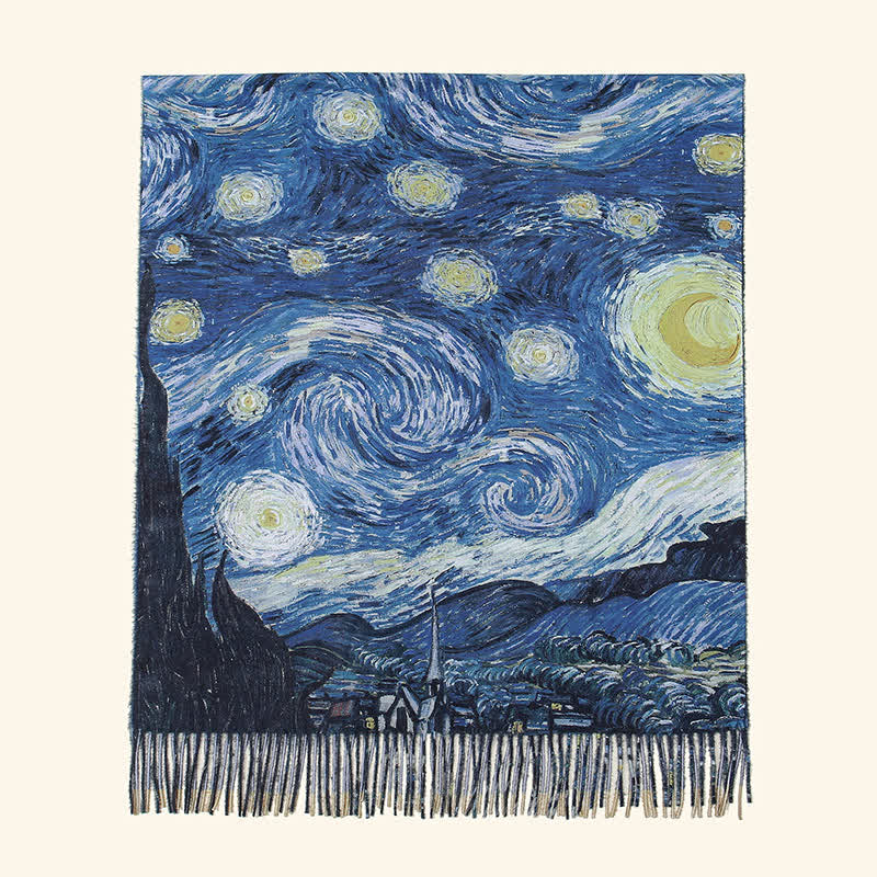 Women's Van Gogh Starry Night Warm Scarf