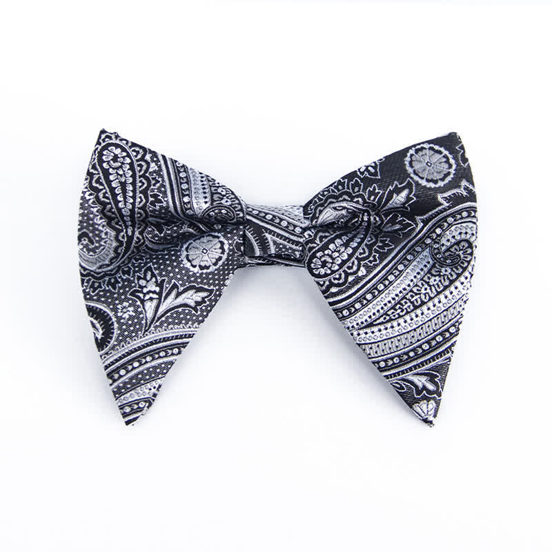 Men's Colorful Paisley Oversized Pointed Bow Tie