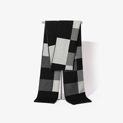 Men's Luxury Woven Check Cashmere Scarf