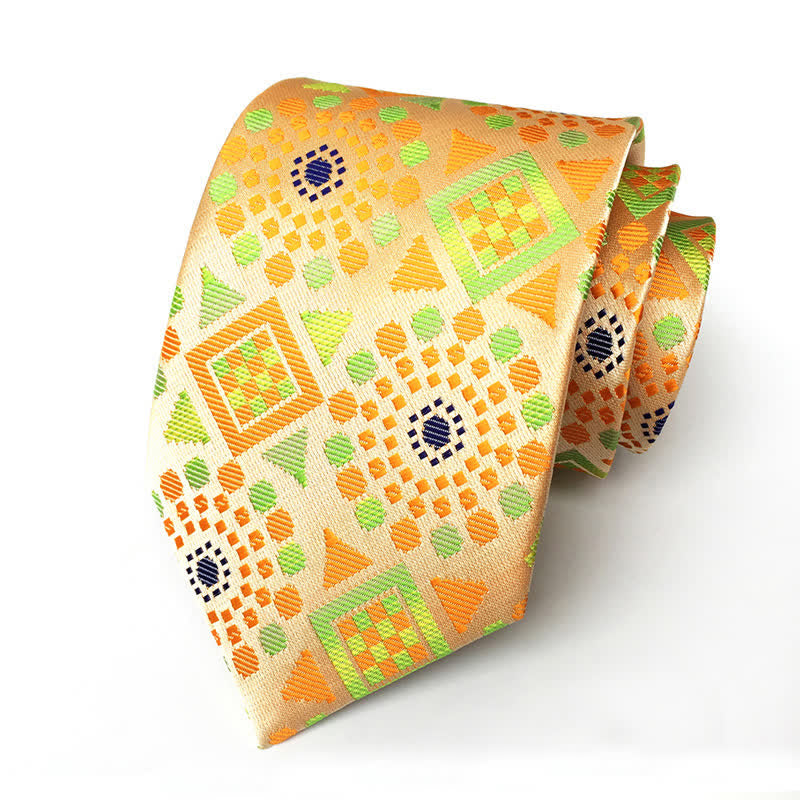 Men's Royal Geometric Medallion Flower Necktie