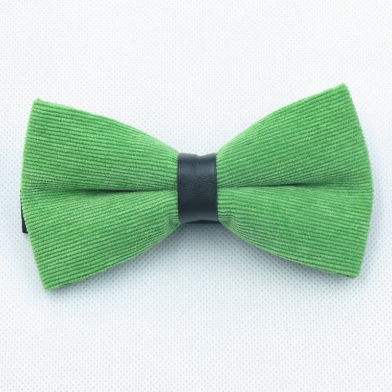 Men's Solid Candy Color Corduroy Bow Tie