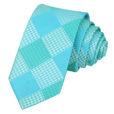 Men's Visual Patchwork Large Check Necktie