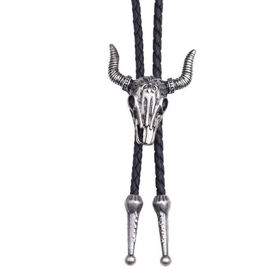 Vintage Native Style Bull Head Bolo Tie