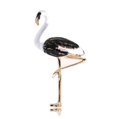 Women's Exotic Enamel Flamingo Brooch