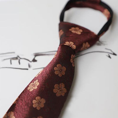 Men's Garden Motif Embroidery Necktie