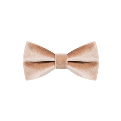 Men's Champagne Solid Color Velvet Bow Tie