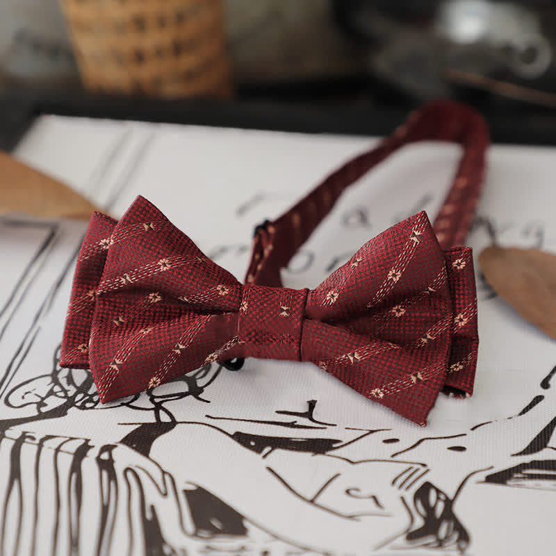 Men's Stylish Striped Dots Bow Tie