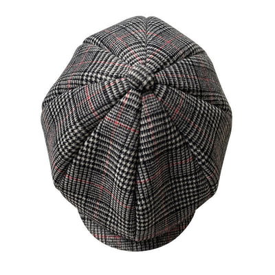 British Black & White Chequered Octagonal Beret Cap