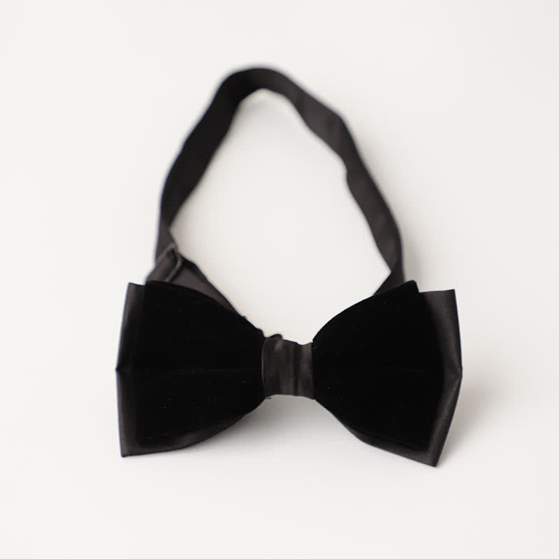 Men's Luxury Velvet Rhinestone Inlaid Wedding Bow Tie