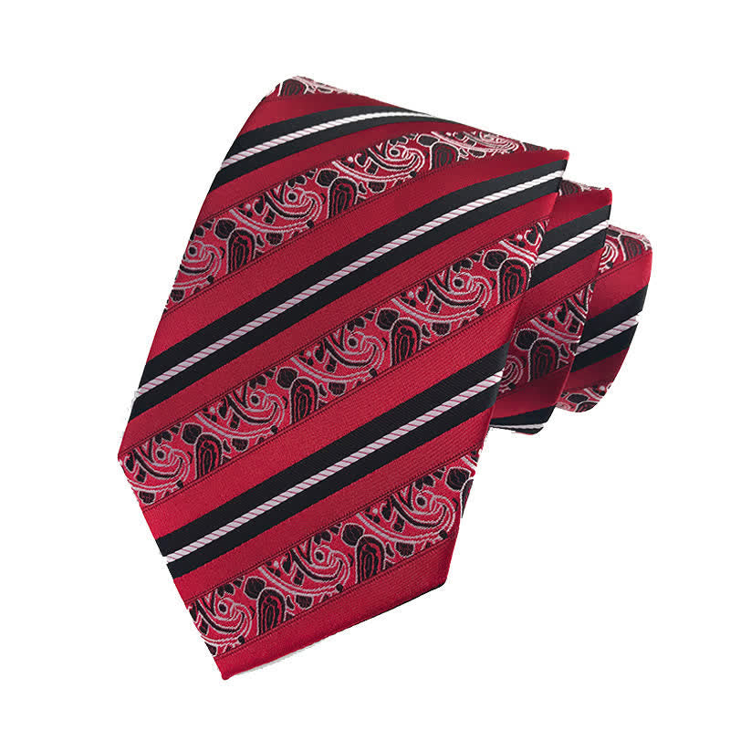 Men's Mix Paisley Striped Necktie