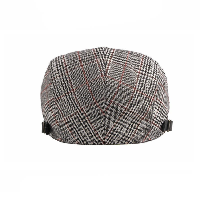 Classic Plaid Beret Cabbie Flat Cap