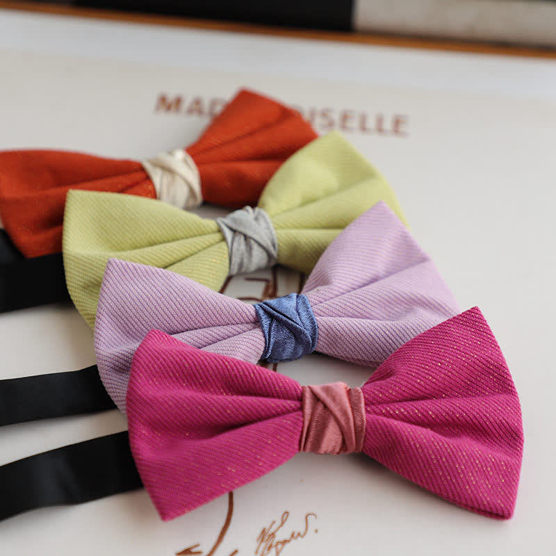 Men's Sweet Candy Color Two Tone Bow Tie