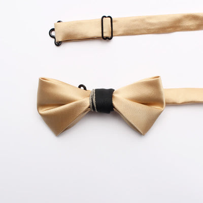 Men's Classic Glossy Solid Colored Bow Tie