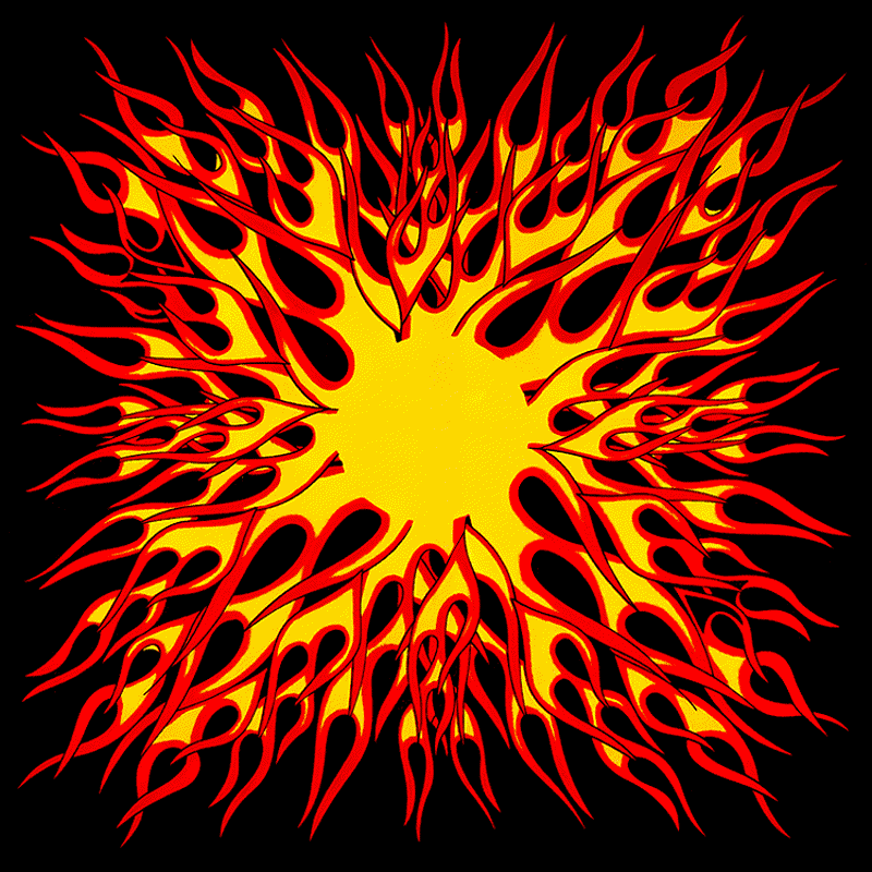 Burning Flame Sun Pattern Bandana