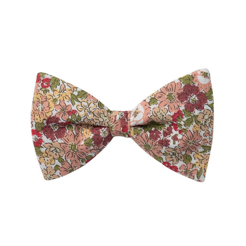 Men's Graphic Floral Wedding Bow Tie