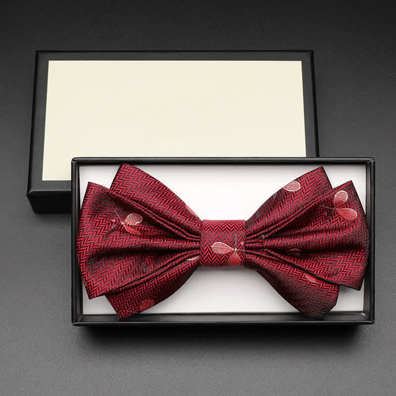 Men's Deluxe Burgundy Tennis Racquet Bow Tie