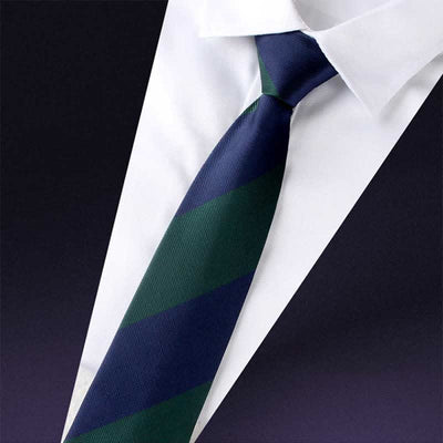 Men's Color Block Zipper Tie Wide Striped Necktie