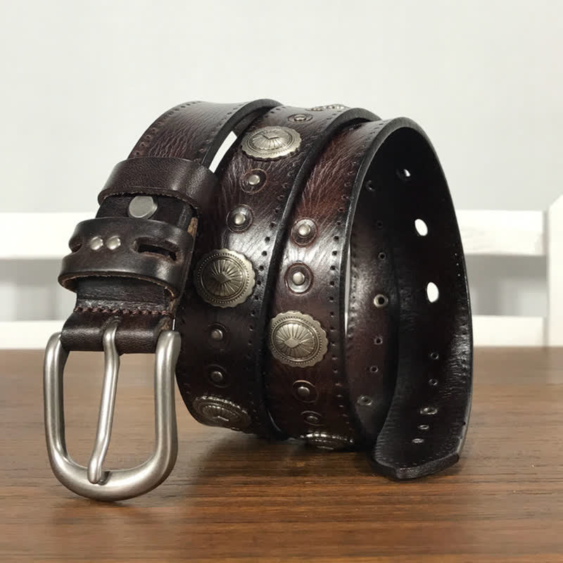 Punk Rock Heavy Metal Rvet Studded Leather Belt