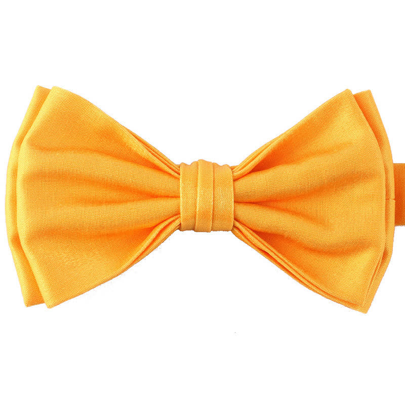 Men's Casual Candy Solid Color Double Layer Bow Tie