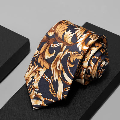 Men's Luxury Art Leaves Floral Necktie