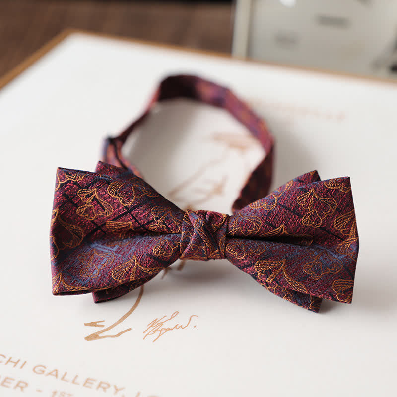 Men's Vintage Floral Pattern Wedding Suit Bow Tie