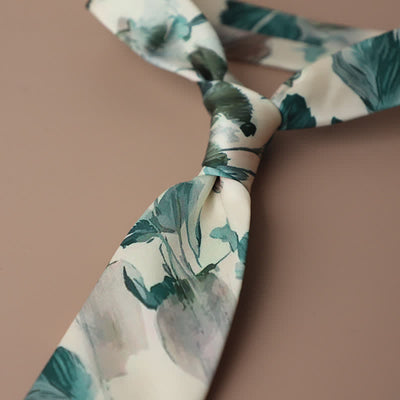 Men's Retro Elegant Neckwear Floral Pattern Necktie