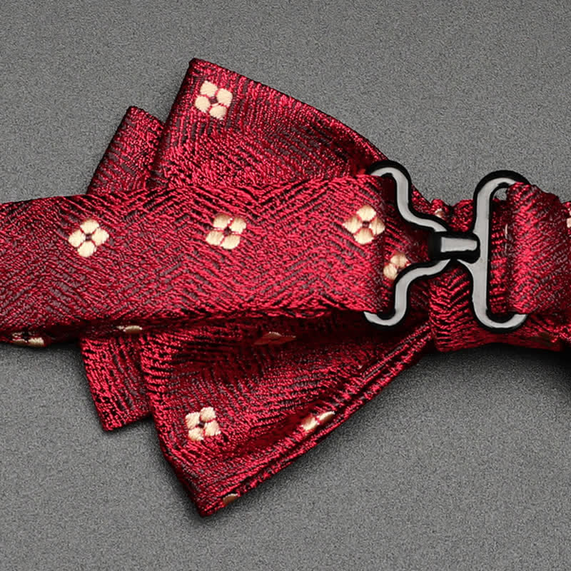 Men's Red Fragrant Tiny Flowers Bow Tie