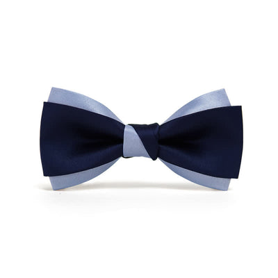 Men's Contrast Color Double Layered Bow Tie