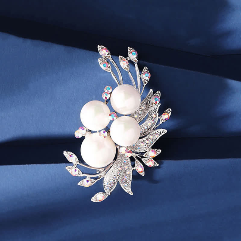 Women's Phoenixes Flower Pearl Brooch