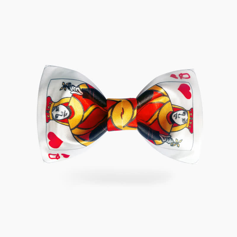 Men's Poker Heart Spade Bow Tie