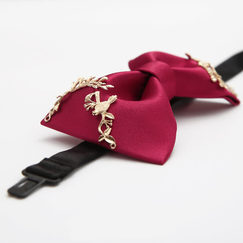 Men's Bird And Branch Wedding Bow Tie