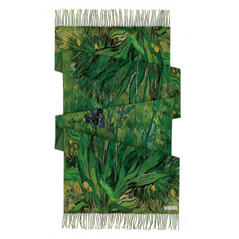 Women's Van Gogh Blue Irises Warm Scarf