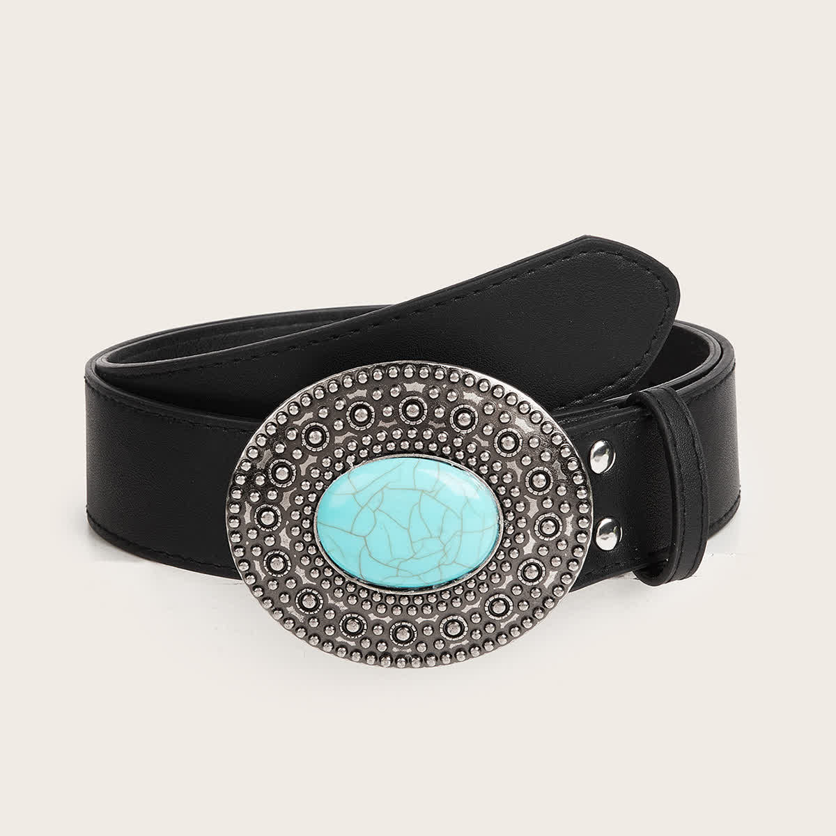 Women's Bohemia Artificial Turquoise Decor Leather Belt