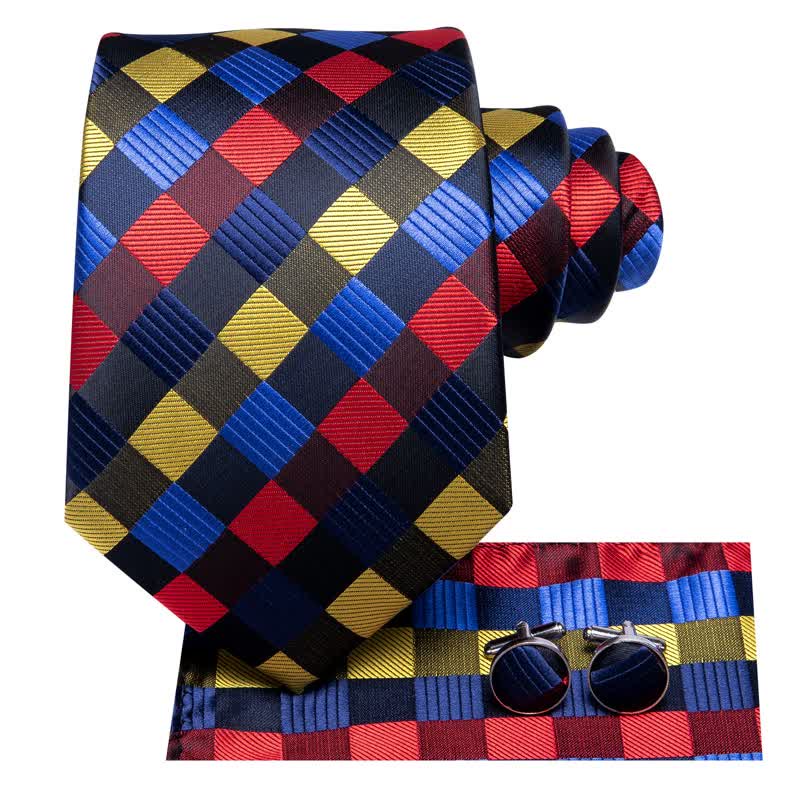3Pcs Men's Chic Colorful Striped Necktie Set