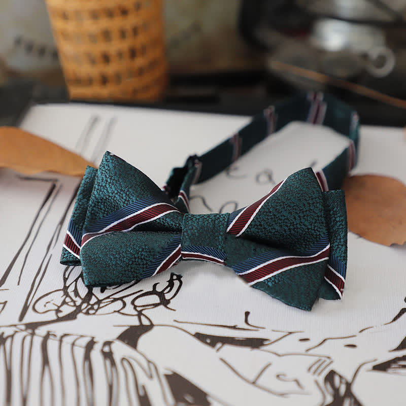 Men's Stylish Striped Dots Bow Tie