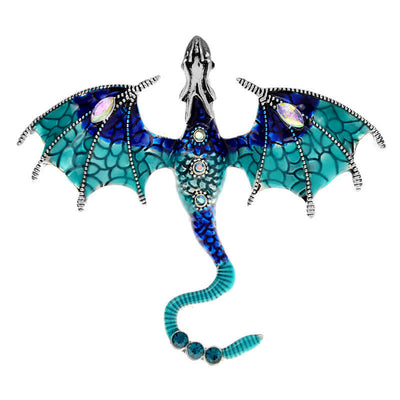 Unisex Legand Flying Dragon Brooch