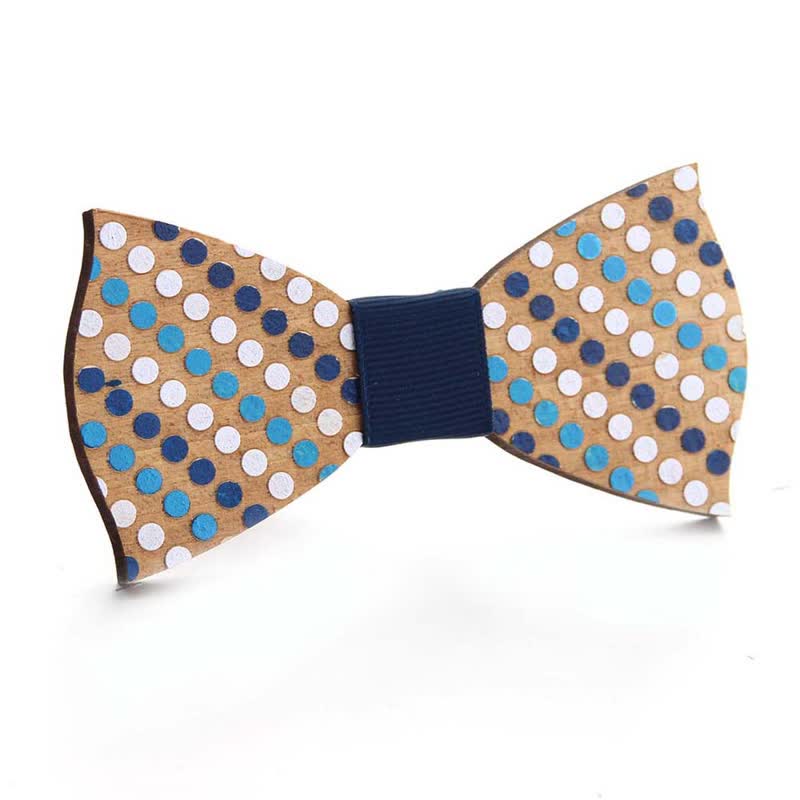 Men's Puzzle Pieces Painting Wooden Bow Tie